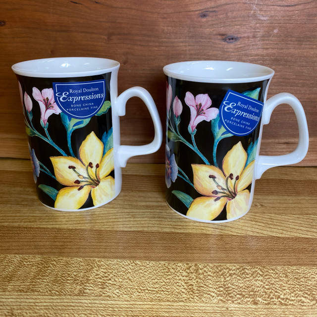 Four Royal Doulton “Floral Eclipse” Fine China Mugs (never used) in Kitchen & Dining Wares in Winnipeg - Image 3