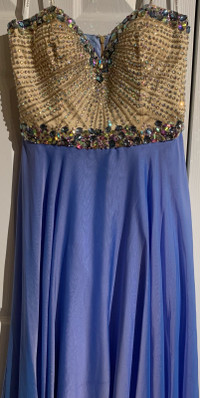 Blue purple prom gown