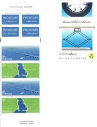 SWEDEN/SUÈDE.  LIVRET/BOOKLET de  4  TIMBRES  "PONTS/BRIDGES"