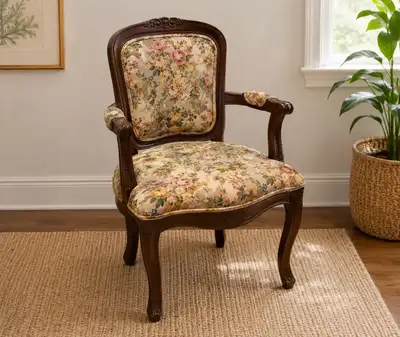 Vintage French Provincial Accent Chair, View more