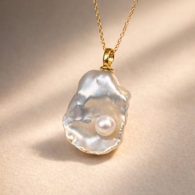 Baroque Pearl Pendant Necklace – Irregular Freshwater Pearl, Min, View more