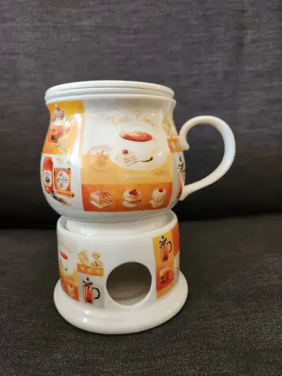 New, Stokes Tea Cup Candle, Porcelain, View more