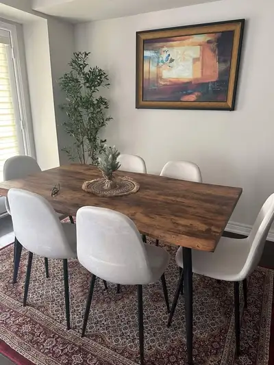 6 Beautiful Ivory Velvet Chairs - Dining Chairs - Kitchen Chairs, View more