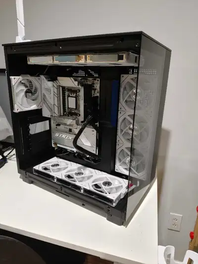 Selling my project as I don't have time to finish it. NZXT H9 flow case 120$ Power supply be quiet p...