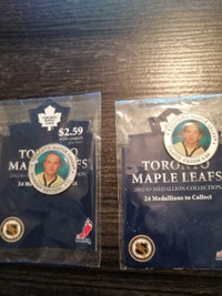 2  Toronto Maple Leaf Medallions 2002/03 T.Green,  Reichel