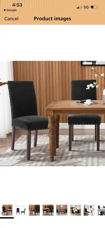 New Upholstered Dining Chairs with Nailhead Trim, View more
