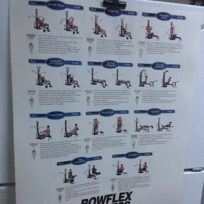 Exerciceur complet à vendre Marque: Bowflex Se replie à la verticale pour un rangement optimal Se sé...