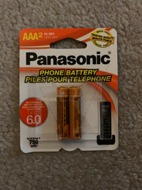 Panasonic AAA2 Ni-MH 750mAh Cordless Phone Battery, HHR-4DPA/2B