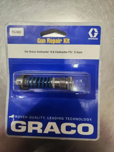 Graco spray gun repair kit and reversible spray tips, View more