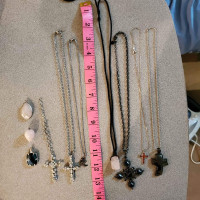 CROSS AND ROSE QUARTZ NECKLACE COLLECTION