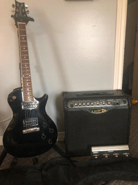 PRS signature guitar & Line 6 amp