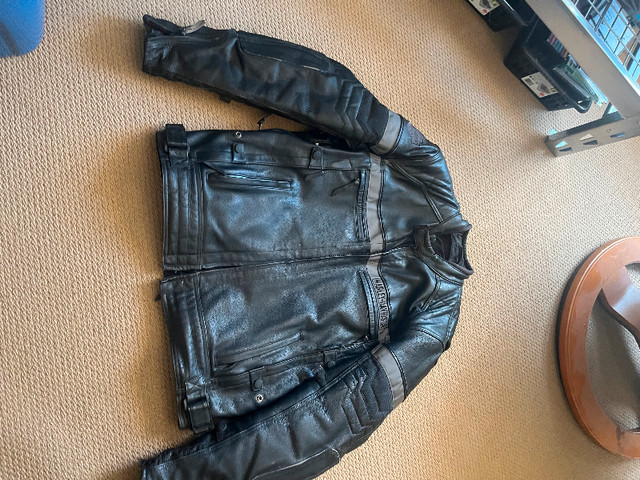 Harley Davidson clear thick leather jacket in Men's in Thunder Bay