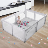 NEW Calody Grey 79x59x27 Baby Playpen Extra Large Play Yard