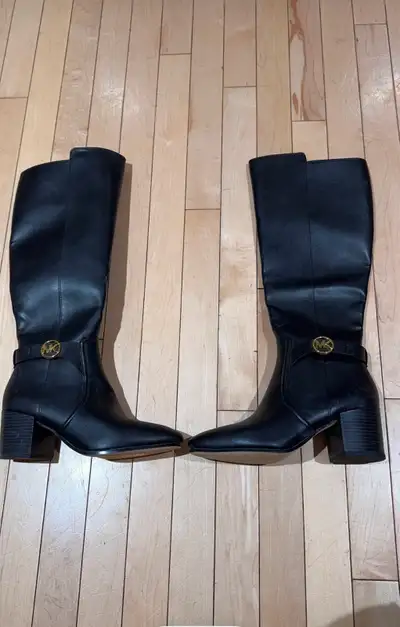 Authentic Michael Kors Black Leather Knee High Boots, View more