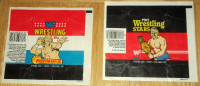 WWF Wrestling trading cards wrappers - 1985 & 1987 - 2 different