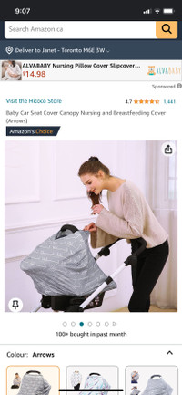 Car seat/ nursing cover 