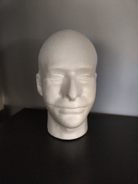 Styrofoam Male Mannequin Head