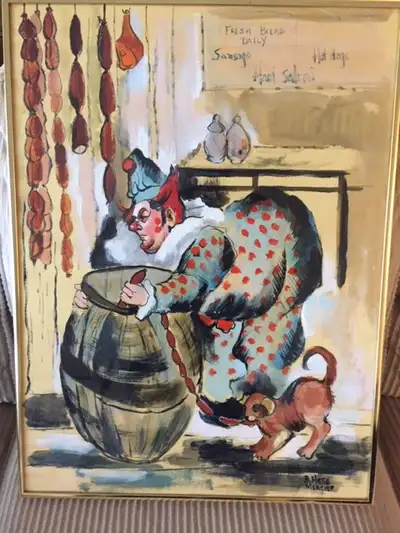 Original Oil Clown Painting, View more