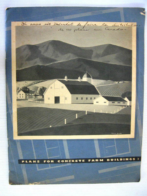 PLANS for CONCRETE FARM BUILDINGS ..PORTLAND CEMENT c.1944 dans Essais et biographies  à Ouest de l’Île