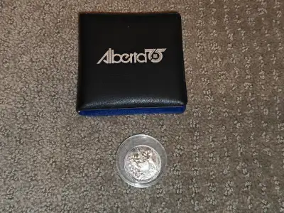 1980 Alberta 75th Anniversary Silver Medallion Coin, View more