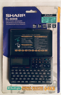 NEW Sharp Electronic Organizer EL-6690B -in sealed package