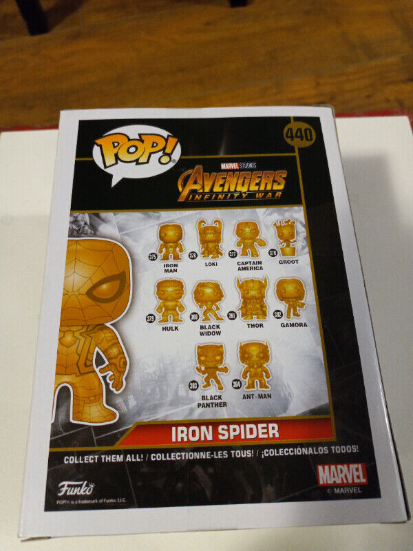 Marvel Pop Vinyl Iron Spider Gold LTD. Fan Vote Winner 10 Years in Arts & Collectibles in Trenton - Image 3