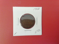 1908 Canada 1¢      coin      F