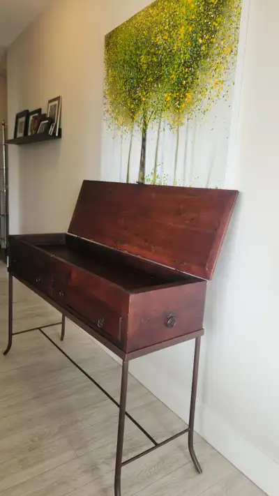 Solid wood console  ,  for entry , hallway or sofa consola., View more