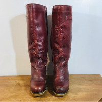 Vintage 70s Y2K leather boots (femme)