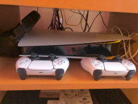 PS5 Digital with Two Controllers, and Gaming Headset