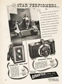 Vintage Spartus Camera ad 1947