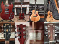 Taylor 426ce and Gibson SG 50s Tribute guitars for sale