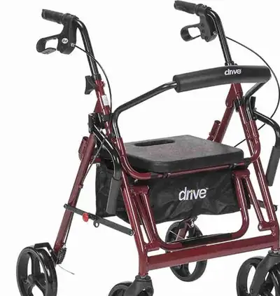 DRIVE MEDICAL 795BU FOLDING ROLLATOR WALKER, View more