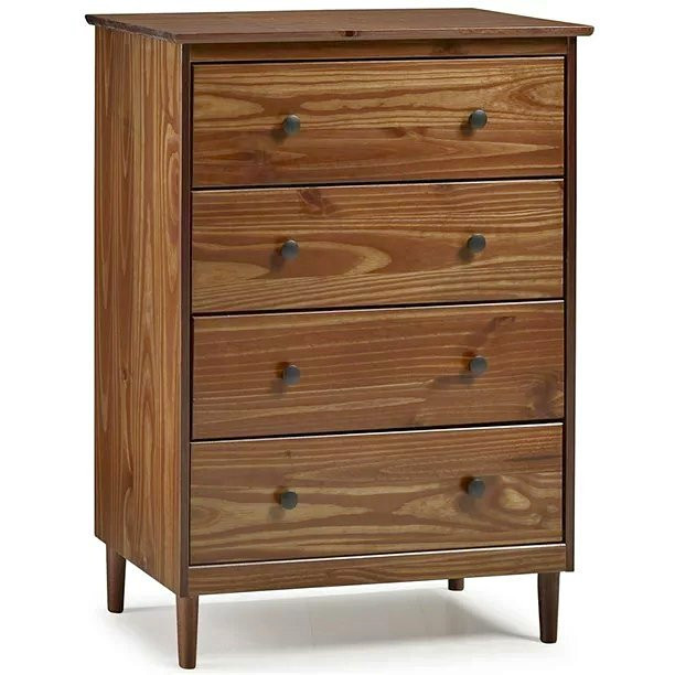 4 Drawer Solid Wood Dresser in Walnut in Dressers & Wardrobes in Mississauga / Peel Region