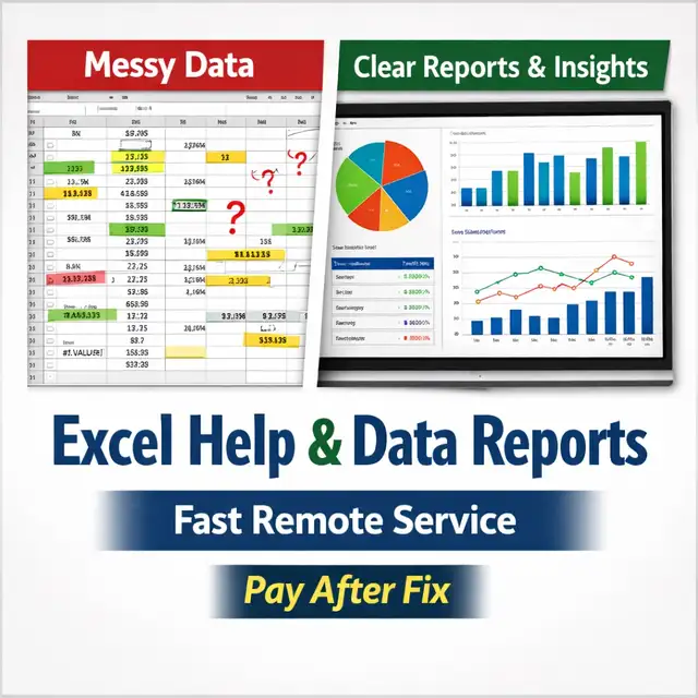 Excel Reporting, Dashboards & Data Cleanup – Pay After410344328350945280