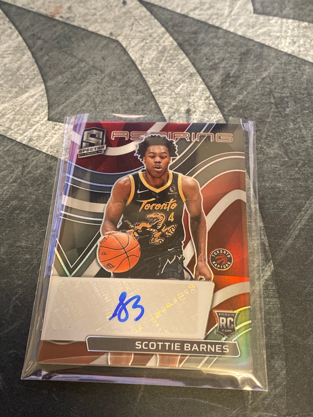 Scottie Barnes 2021-2022 Spectra Aspring Autographs Rookie RC  in Arts & Collectibles in City of Toronto