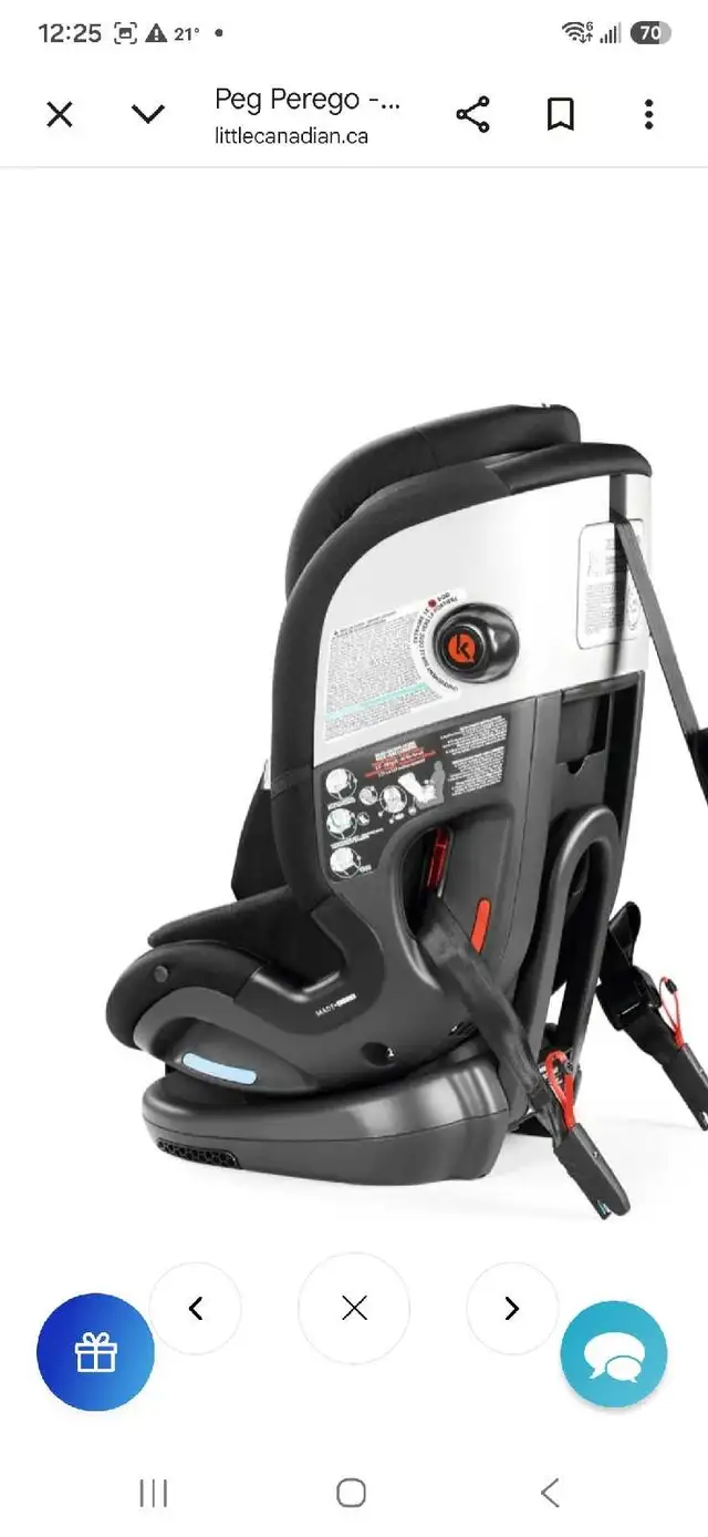Peg-Perego Child Car Seat With Base in Strollers, Carriers & Car Seats in Edmonton - Image 5