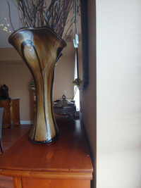 Brown flute vase