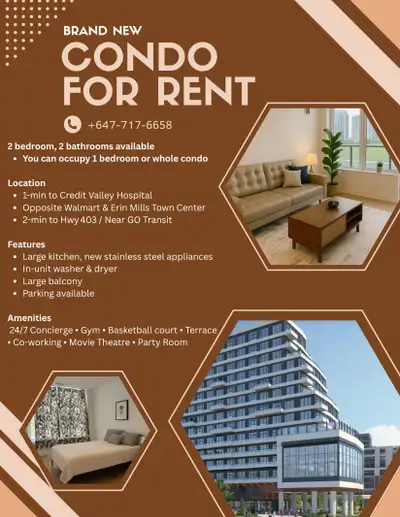 Brand New Condo for rent