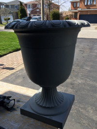 Large Resin Outdoor Pedestal Planter