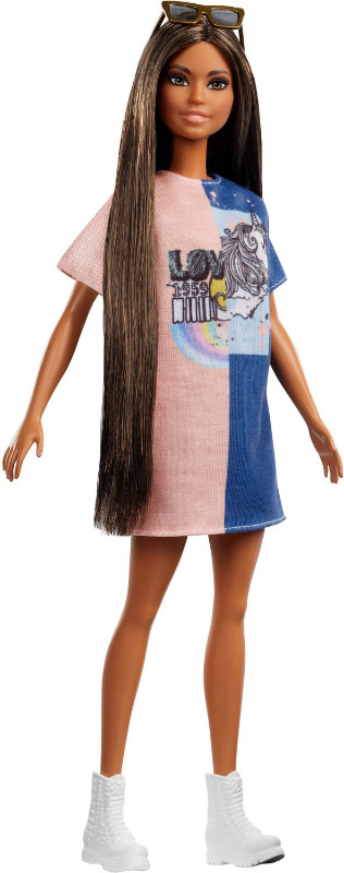 2019 BARBIE FASHIONISTAS 103 MULTI-COLOR UNICORN DRESS LONG HAIR in Toys & Games in Mississauga / Peel Region - Image 2