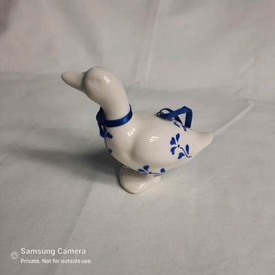 Vintage Midwest Ornaments Blue & White Duck, Taiwan, View more