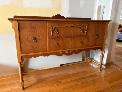 Vintage Wooden Buffet Sideboard, View more