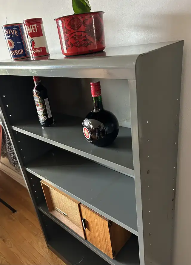 mcm vintage industrial shelf bookcase in Bookcases & Shelving Units in Ottawa - Image 4