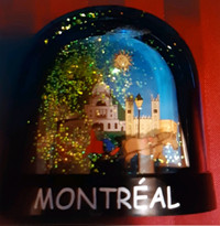 Small Vintage Plastic Montreal Souvenir Snow Globe
