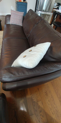 Natuzzi leather sofa and love seat.