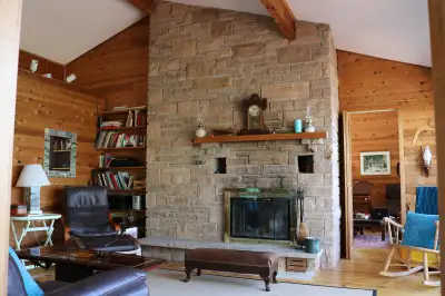 “Kiltearn on the Lake” is a warm and spacious lakeside home on Buck Lake in South Frontenac, about 3...