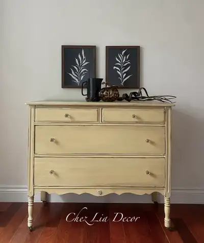 Vintage Yellow Dresser, View more