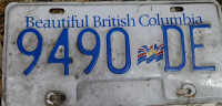 Plaque Automobile Beautiful British Columbia Plate