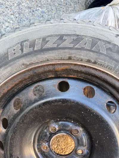Set of Bridgestone Blizzak Winter Tires 235/60R18. About 1-2 seasons left in these tires. Came off a...
